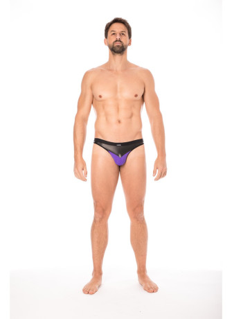 Jock violet simili cuir brillant - LM2001-27PUR